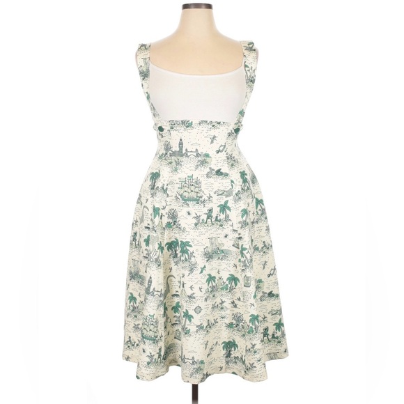 Disney Dresses & Skirts - DAPPER DAY FOR TATYANA Neverland Toile Pinafore 50s Disney Dress Size XL VGUC